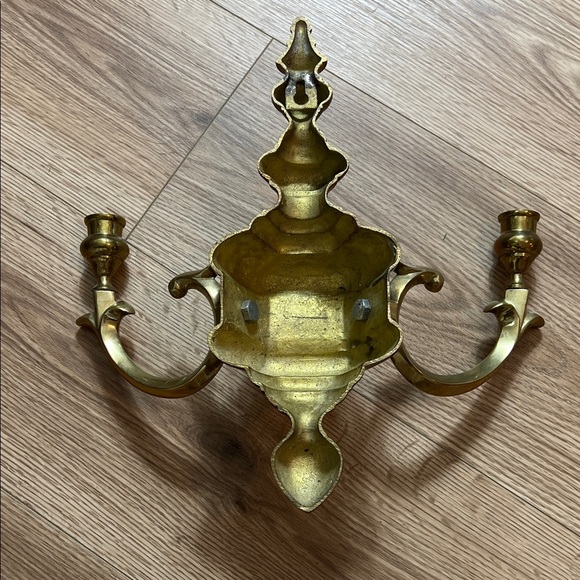 Vintage Elegant Brass Wall Sconces Set of 2 The Import Collection India - Picture 7 of 12